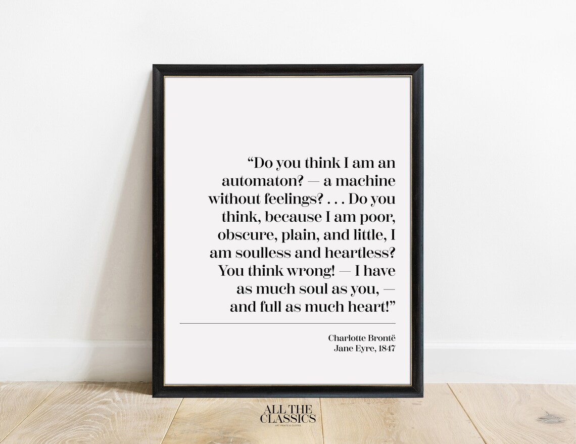 Charlotte Brontë Jane Eyre Minimalist Art Print