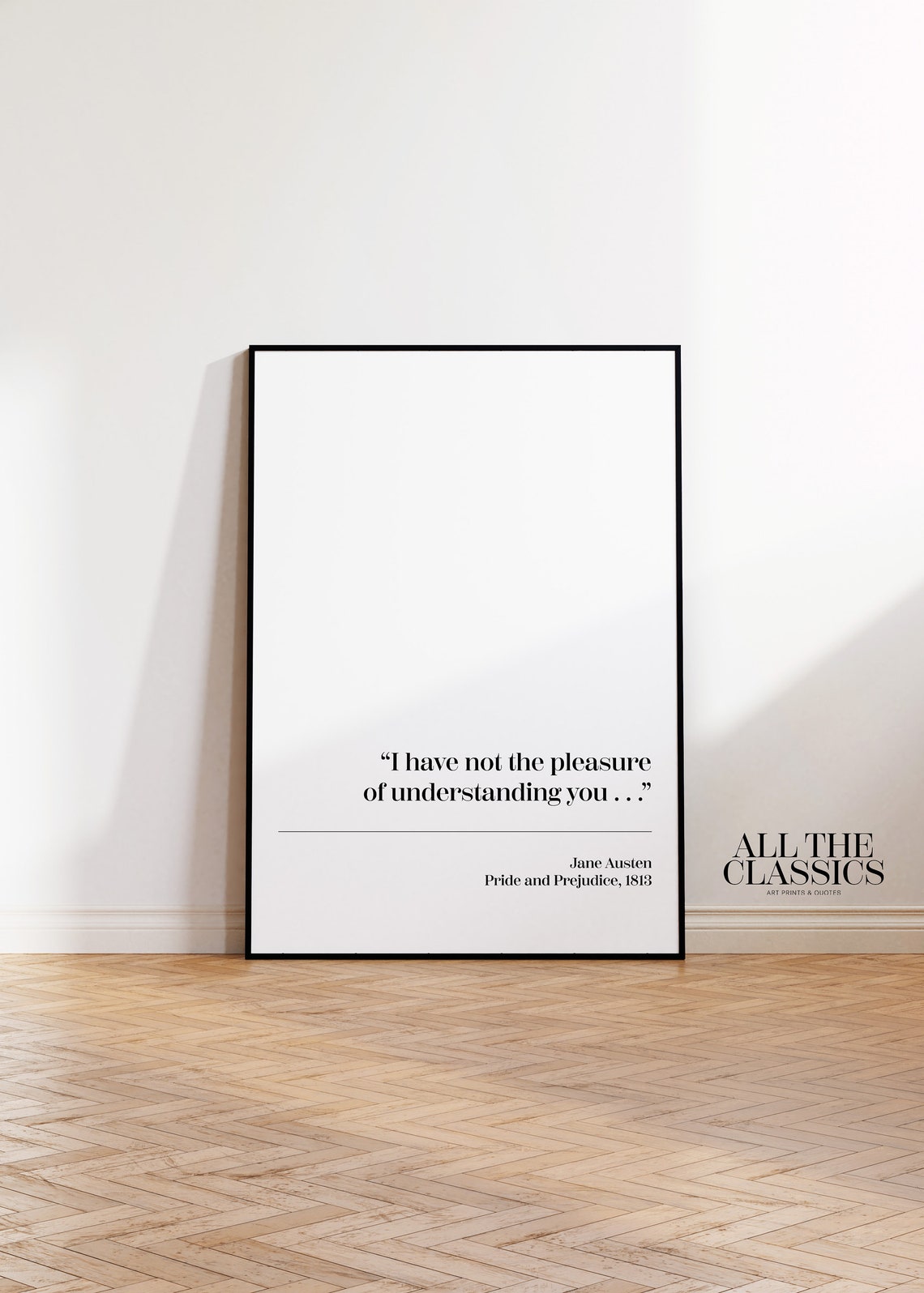 Jane Austen Understanding You Quote Pride Prejudice Literary Poster - Image 3