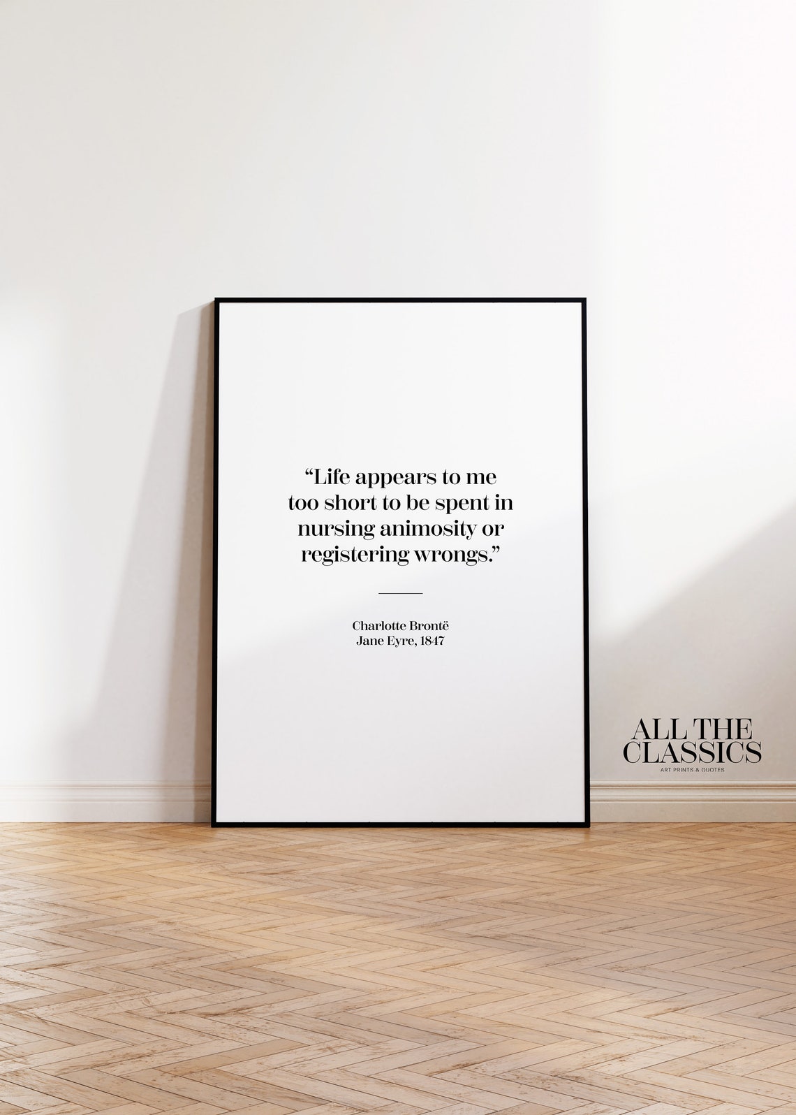 Charlotte Bronte Jane Eyre Nursing Animosity Forgiveness Quote Poster - Image 2