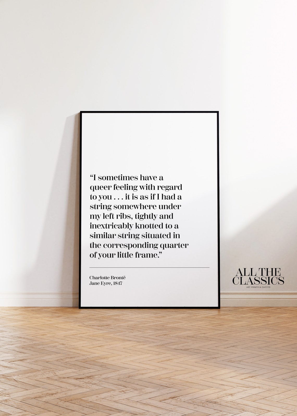 Charlotte Bronte String Under My Left Ribs Quote Jane Eyre Poster - Image 3