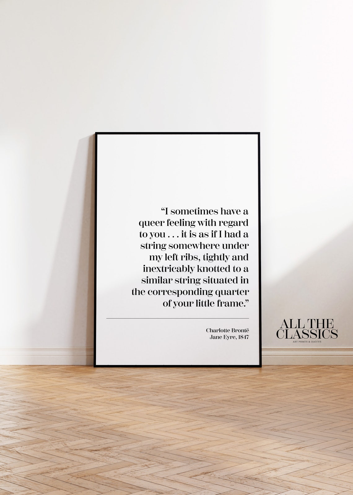 Charlotte Bronte Invisible String Love Quote Jane Eyre Poster - Image 3