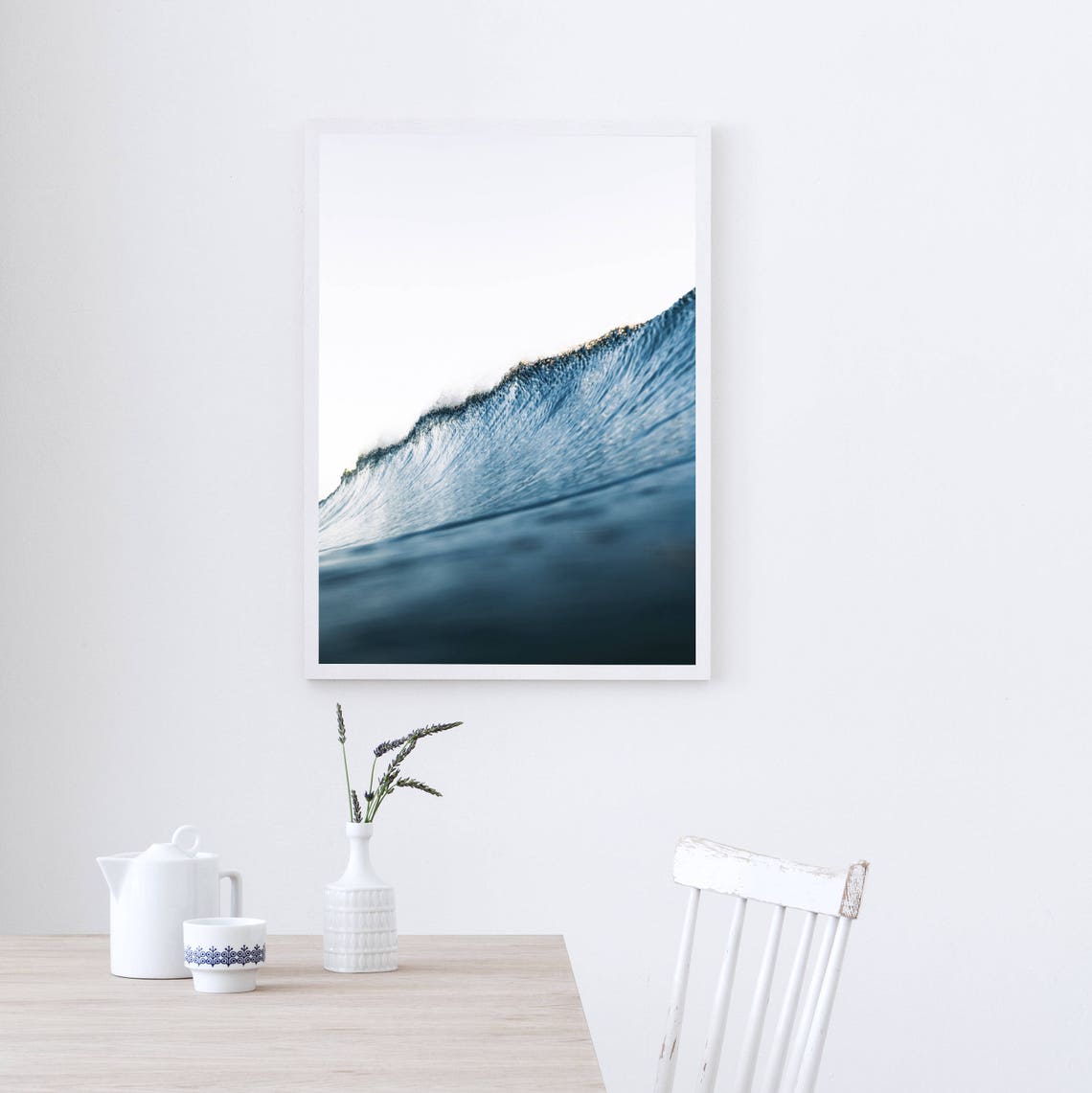 Ocean Wave Barrel Curl Dramatic Surf Photography Close Up Poster - Image 3