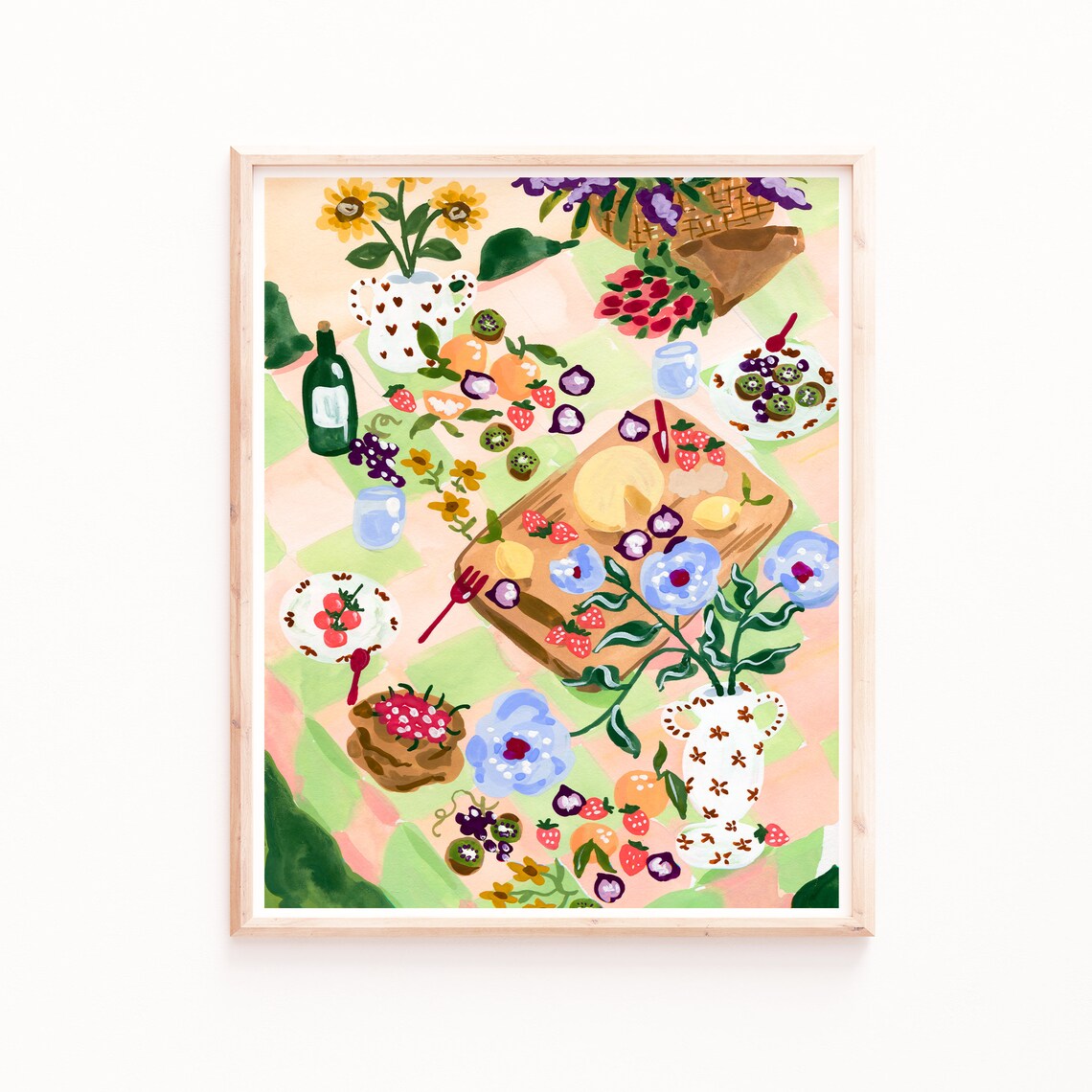 Summer Picnic Setting Art Print, Sabina Fenn