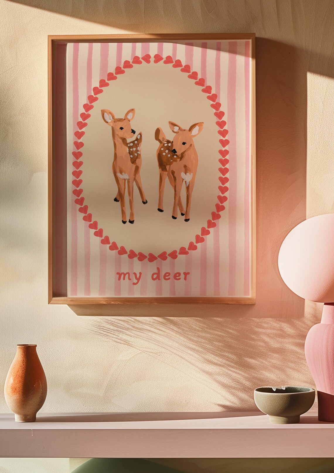 Valentines Day Deer Couples Decor Art Print - Image 4