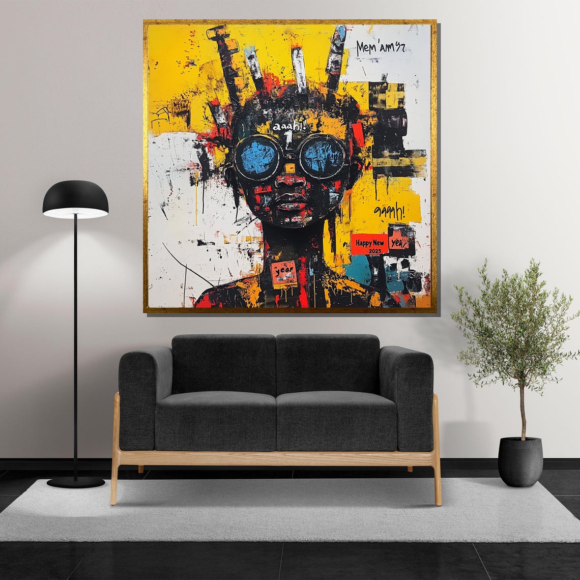 Abstract Brut Art Painting Graffiti Street Art Wall Decor Bold Urban Expressionist Print Contemporary Modern Gift - Image 5