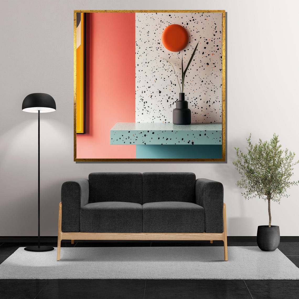 Memphis Design Painting Colorful Geometric Abstract Wall Art Modern Terrazzo Decor Playful Contemporary Artwork Unique Gift - Image 5