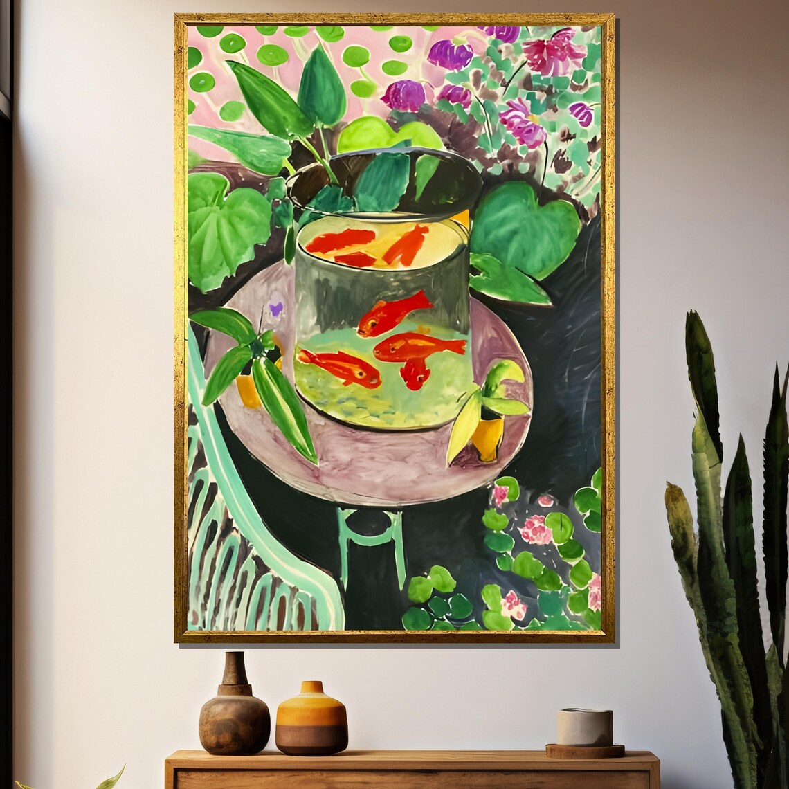 Henri Matisse Goldfish Bowl In The Lush Garden Fauvist Poster