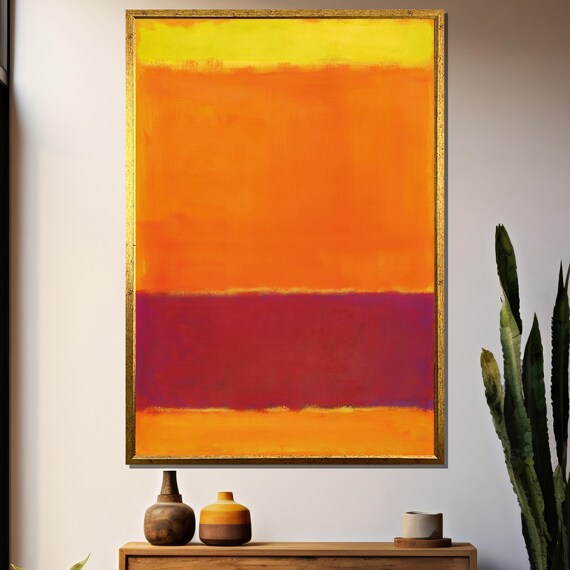 Mark Rothkos Untitled Yellow Orange And Red Vibrant And Energetic Abstract Painting Ideal Gift For Modern Art Lovers