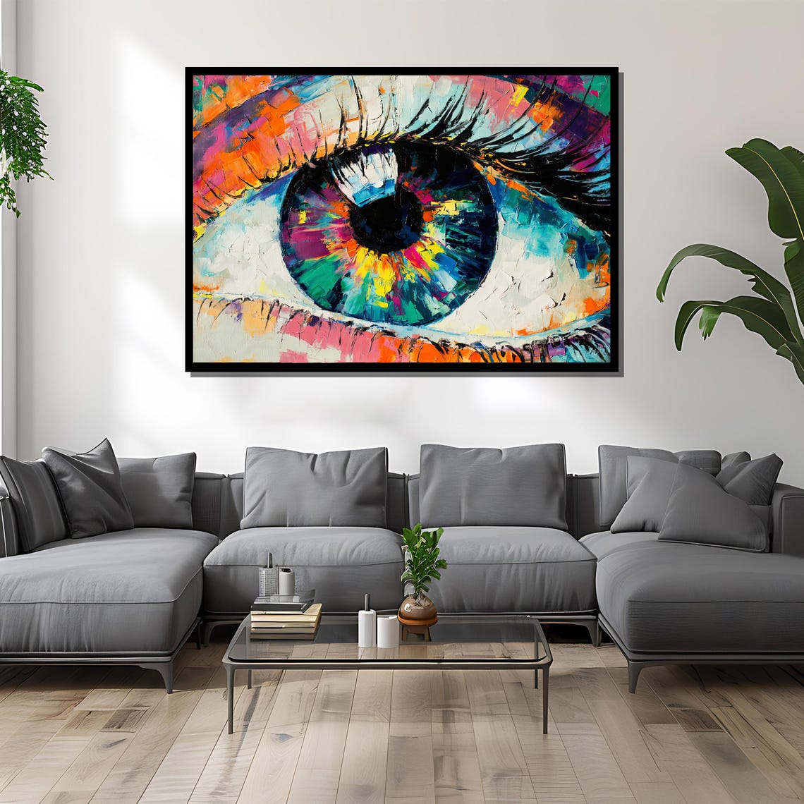 Vivid Abstract Eye Painting Bold And Colorful Visual Art For Creative Home Dcor And Unique Gift Ideas - Image 4