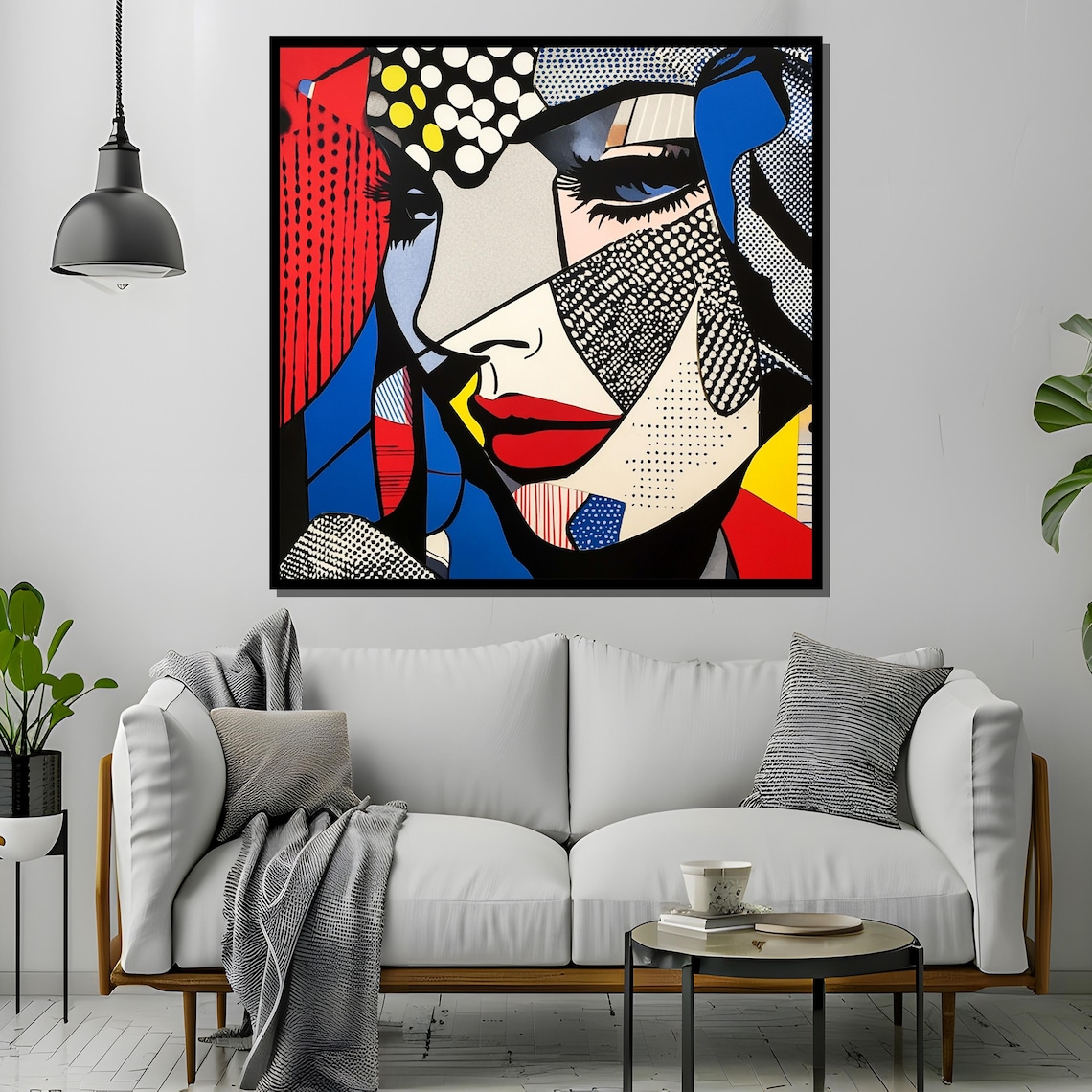 Roy Lichtenstein-Inspired Pop Art Woman Poster - Image 4