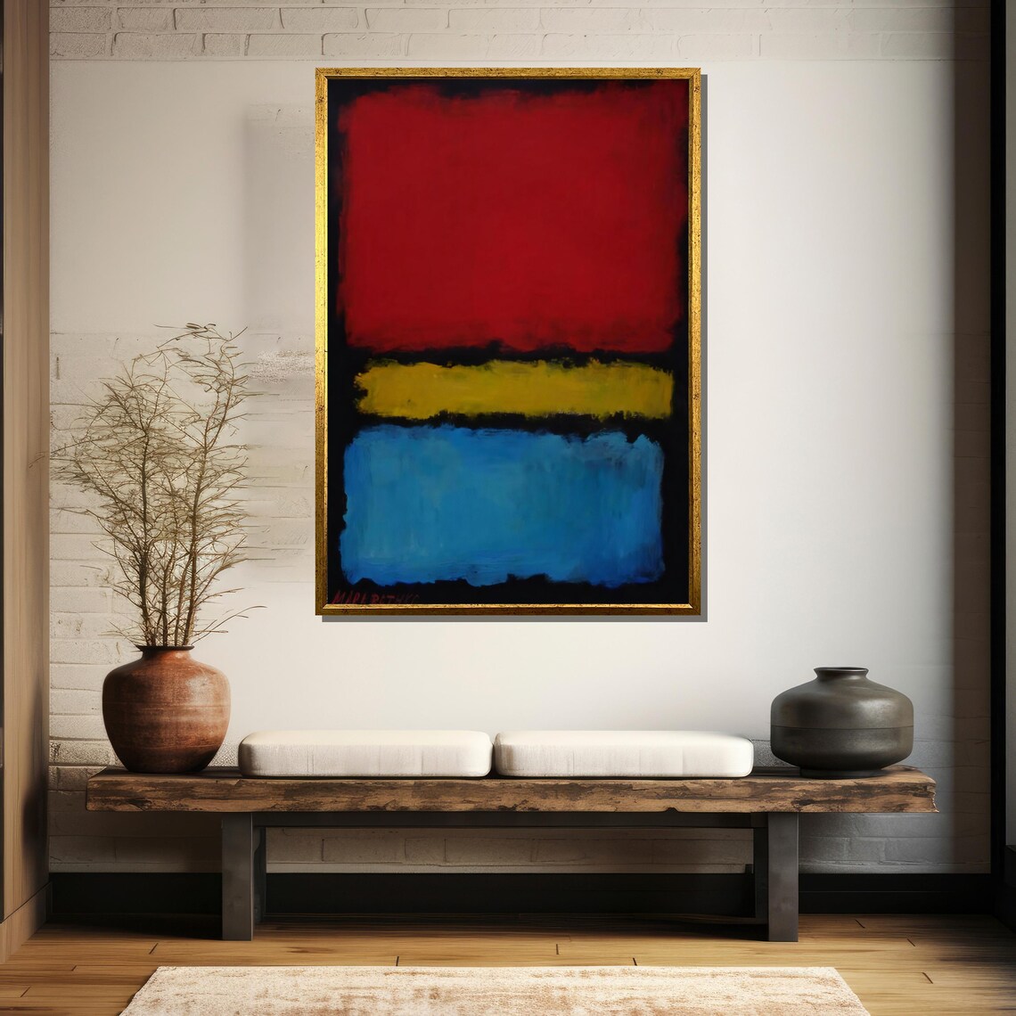 Mark Rothko-Inspired Red Yellow Blue Abstract Art Print - Image 5