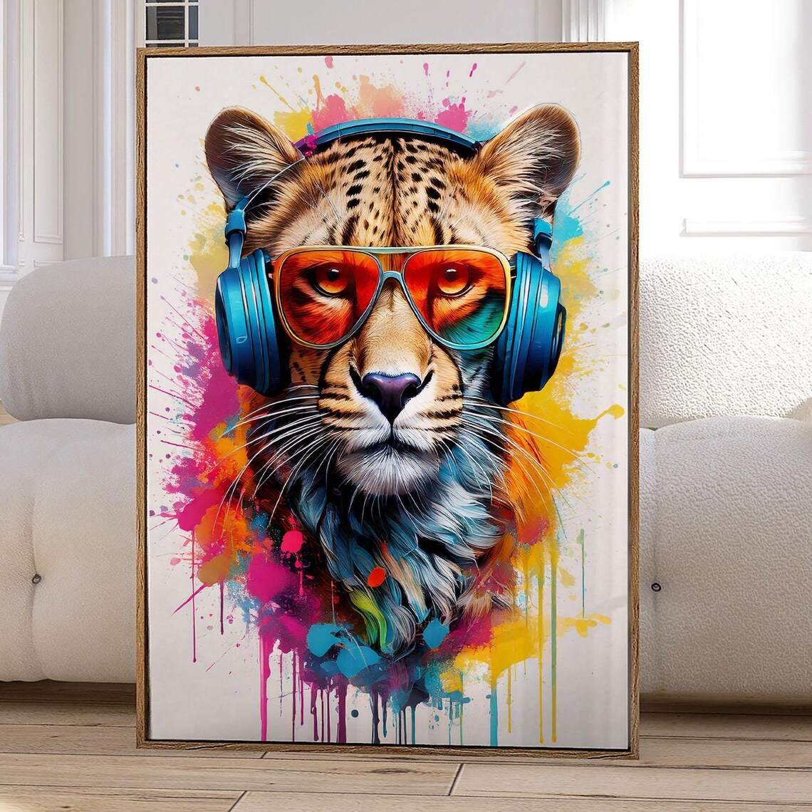 Leopard Graffiti Wall Art Gamer Room Decor Poster For Teens Prints Gift Boys Print
