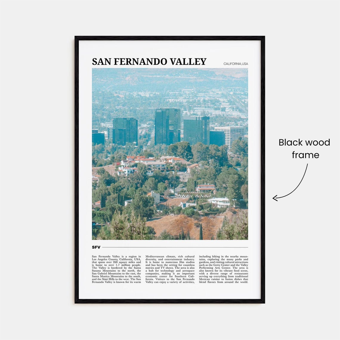 San Fernando Valley Travel Poster No 1 San Fernando Valley Wall Art San Fernando Valley Poster San Fernando Photo San Fernando Decor - Image 2