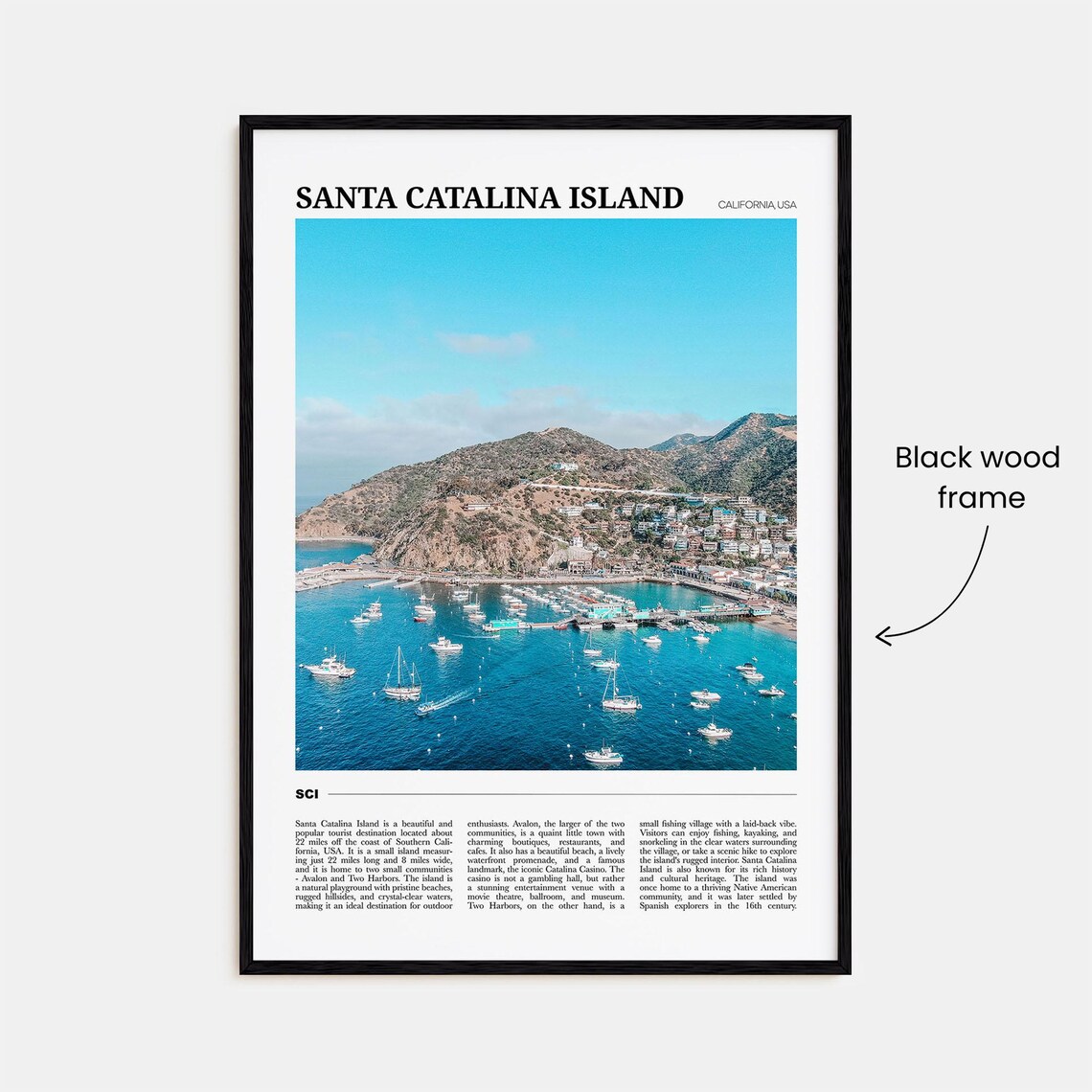 Santa Catalina Island Travel Poster, Holiday Decor - Image 2
