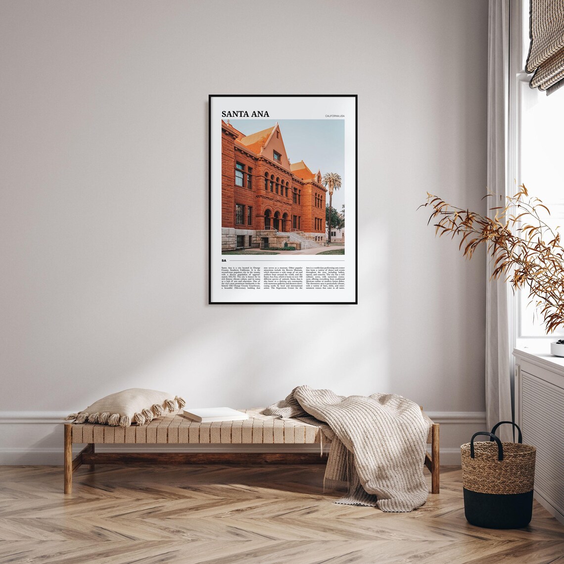 Santa Ana California Historic Red Sandstone Courthouse Photo Poster - Image 4