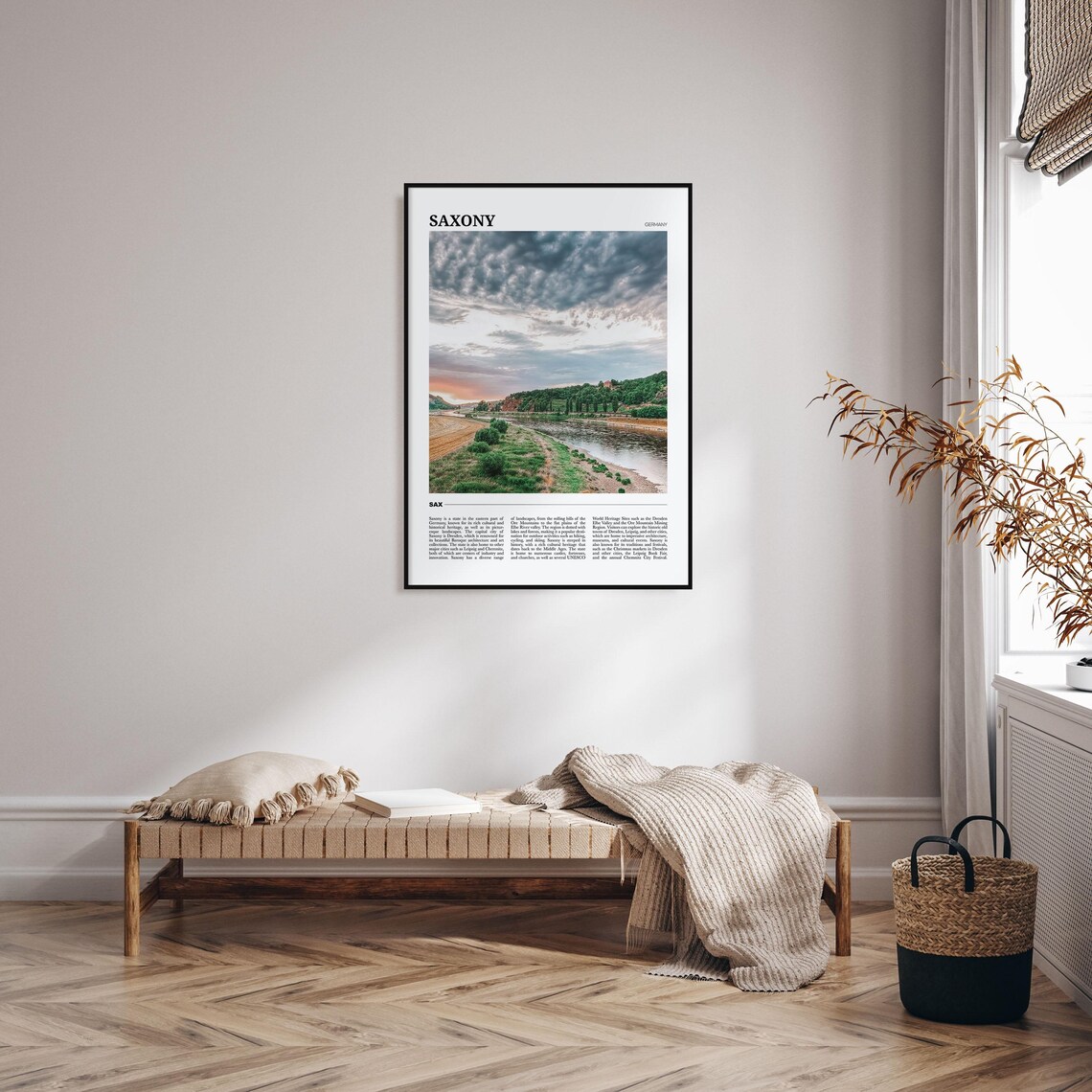 Saxony Germany Elbe River Valley Sunset Landscape Photo Travel Poster - Image 4