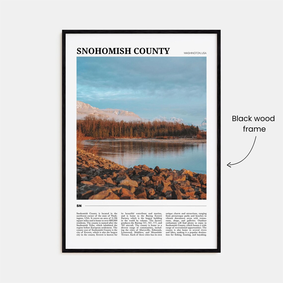 Snohomish County Travel Poster, Local Place Art Print - Image 2