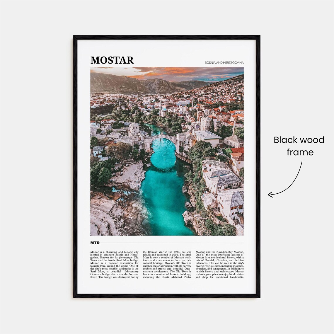 Mostar Wall Art Bosnia And Herzegovina Poster - Image 2
