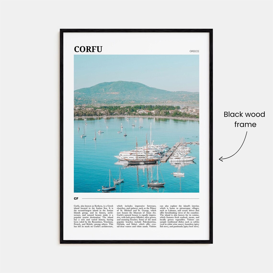 Corfu Travel Poster, Greece Destination Art Print - Image 2