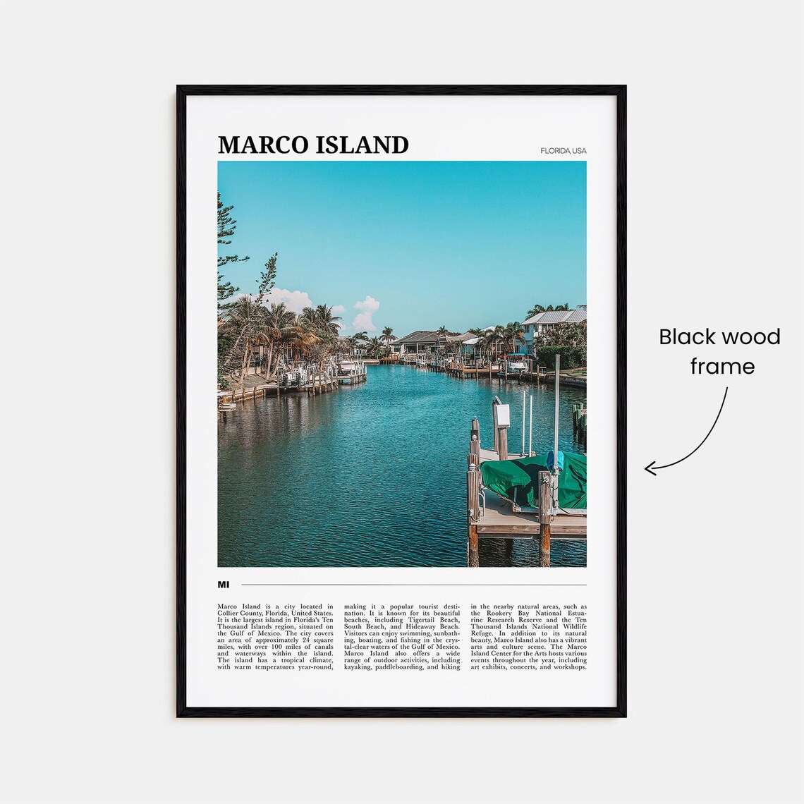 Marco Island Travel Poster, Florida USA Art Print - Image 2