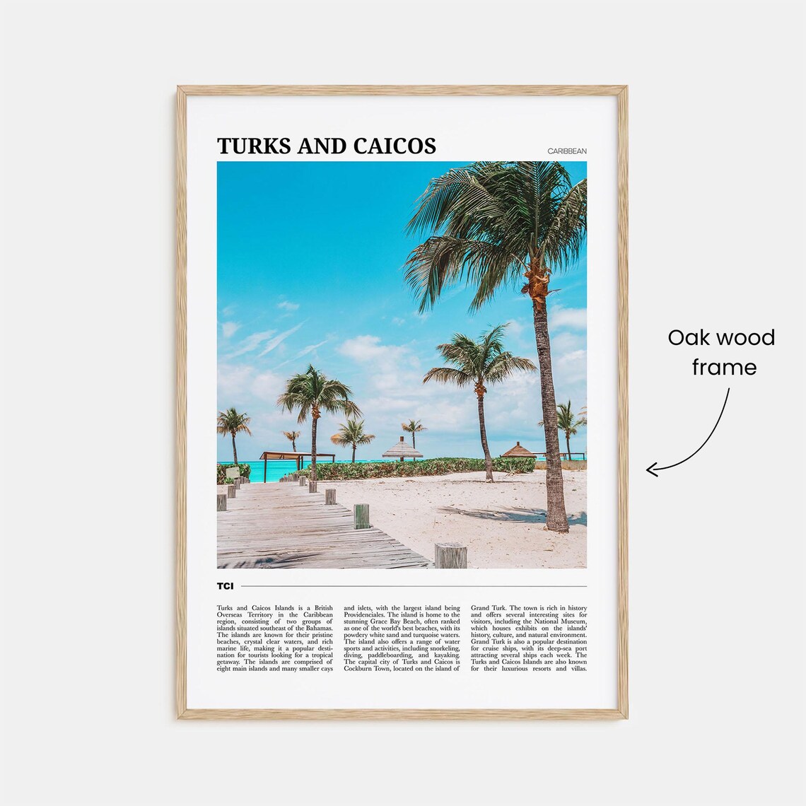 Turks And Caicos Islands Travel Poster, Island Art Print - Image 3