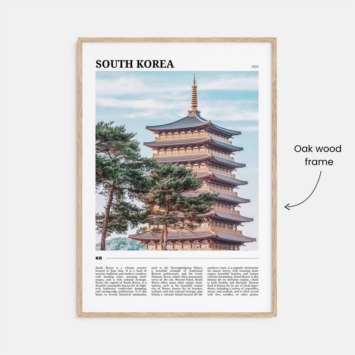 South Korea Travel Poster South Korea Wall Art South Korea Poster Print South Korea Photo South Korea Decor Asia - Image 3