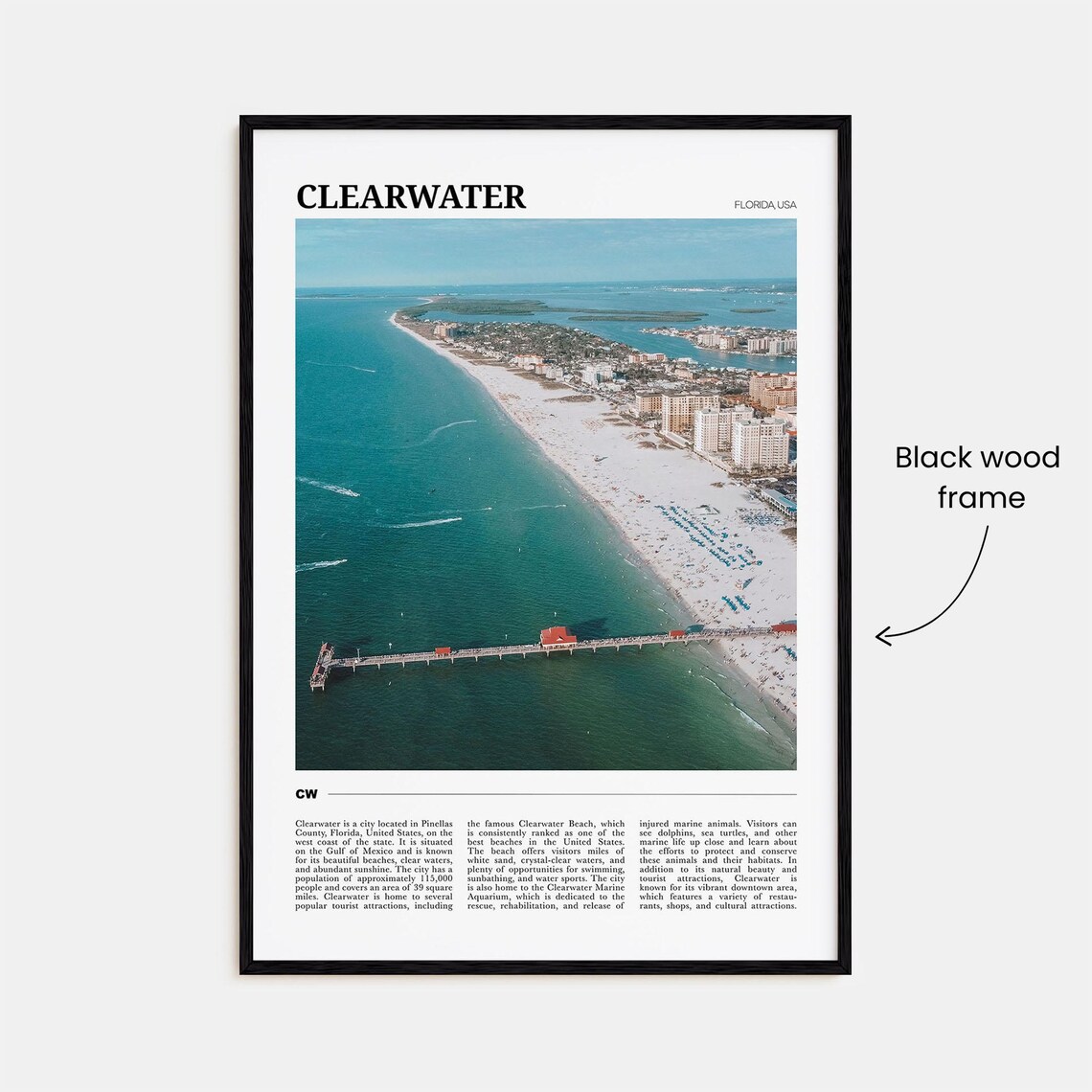 Clearwater Travel Poster, Florida USA Art Print - Image 2