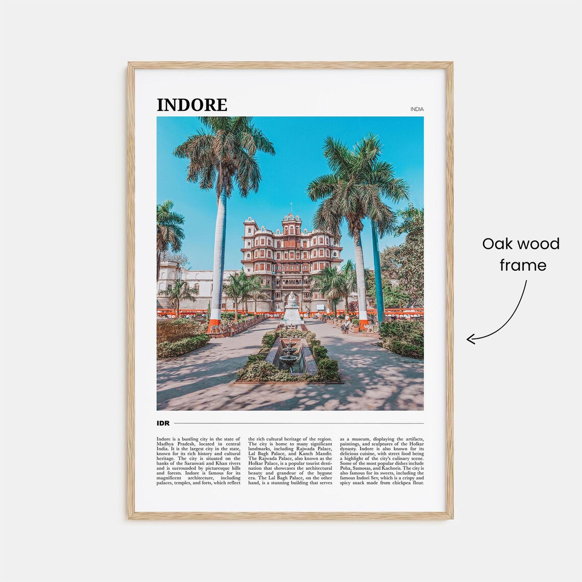 Indore Travel Poster, India City Wall Art Print - Image 3