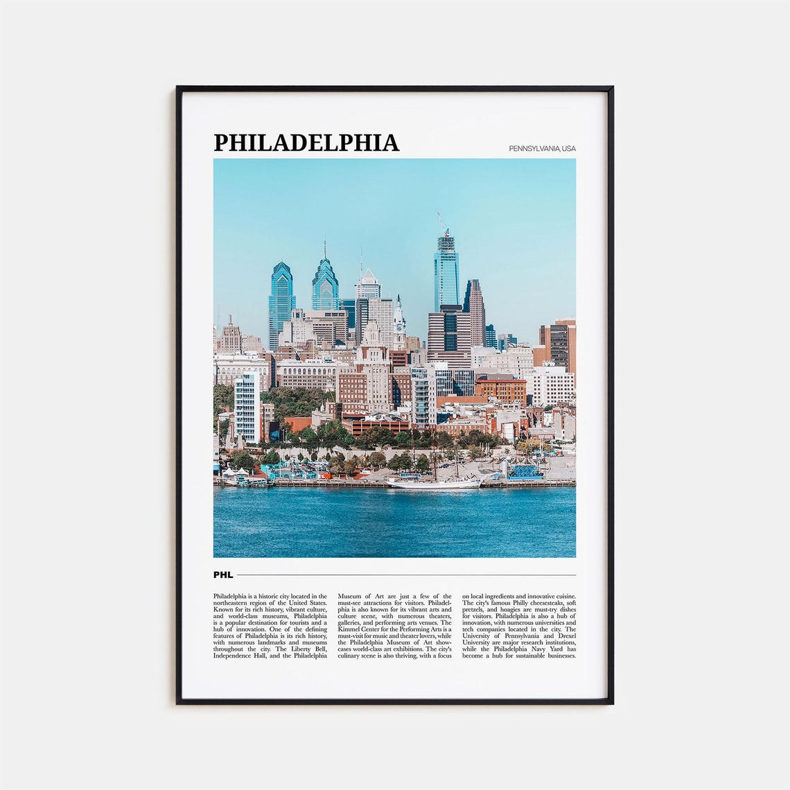 Philadelphia Travel Poster No 2 Philadelphia Wall Art Philadelphia Poster Print Philadelphia Photo Philadelphia Decor Pennsylvania Usa