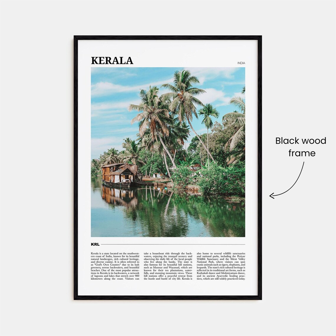 Kerala Travel Poster, India Travel Art Print - Image 2