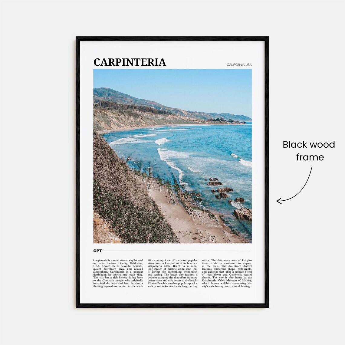 Carpinteria Travel Poster, California Coastal Art Print - Image 2