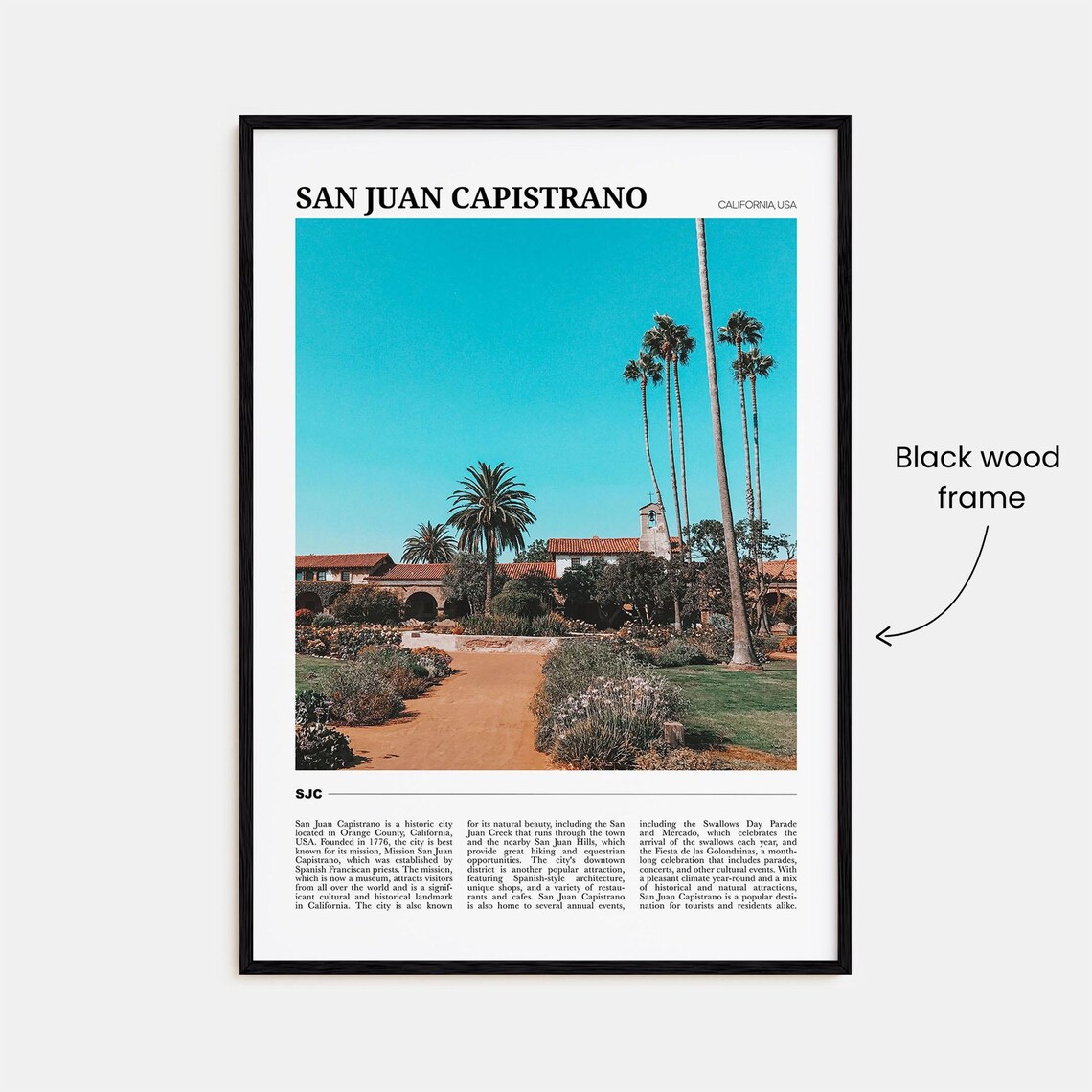 San Juan Capistrano California Vintage Travel Photo Scenic Poster - Image 2