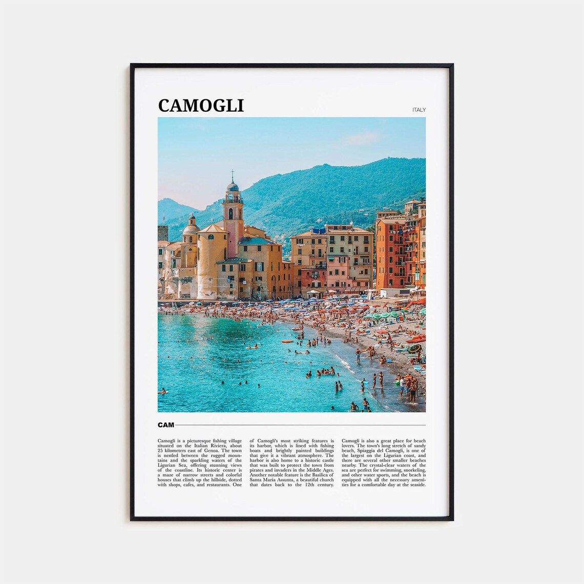 Camogli Travel Poster, Italy Travel Poster