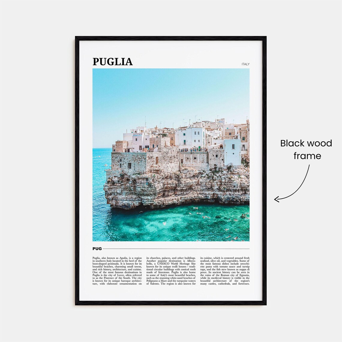 Puglia Travel Poster, Italy Wall Art Print - Image 2