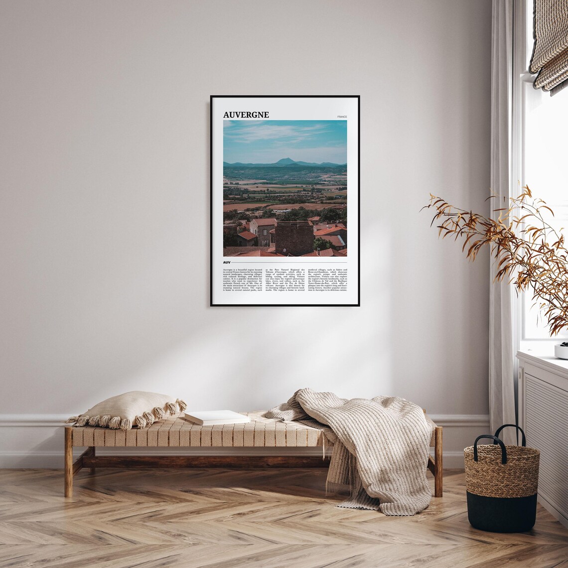 Auvergne France Volcanic Hills Village Vista Travel Poster Series - Image 4
