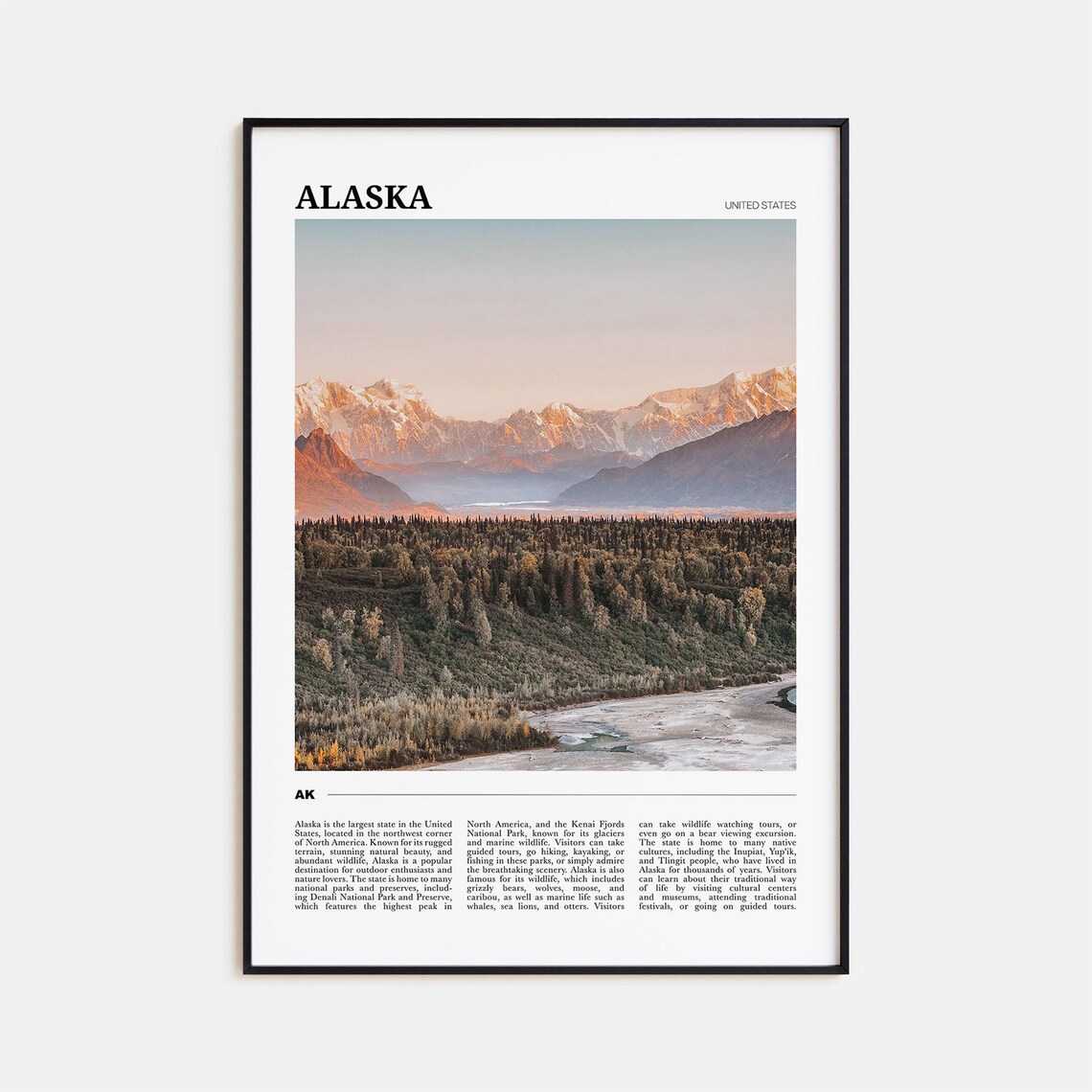 Alaska Travel Poster No. 2, Alaska Poster Print