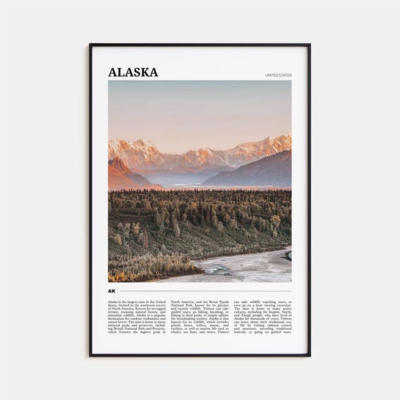 Alaska Travel Poster No. 2, Alaska Poster Print