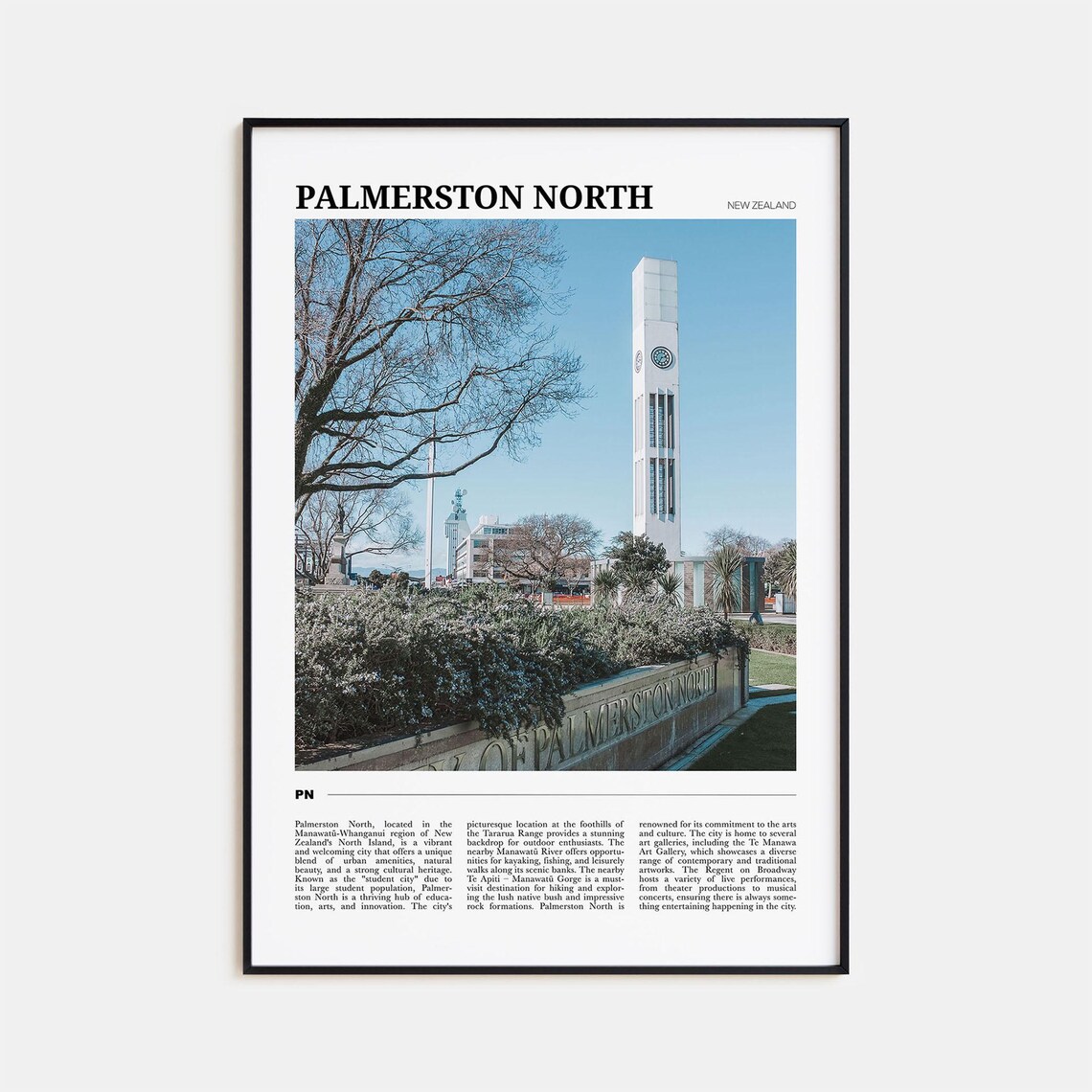 Palmerston North Travel Poster Palmerston North Wall Art Palmerston North Poster Print Palmerston North Photo Palmerston North Decor