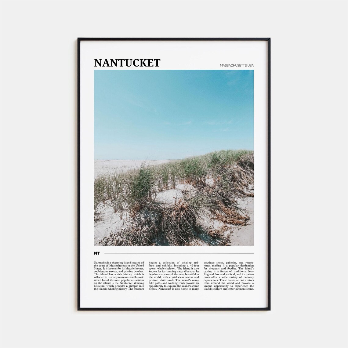 Nantucket Travel Poster, Massachusetts Wall Art
