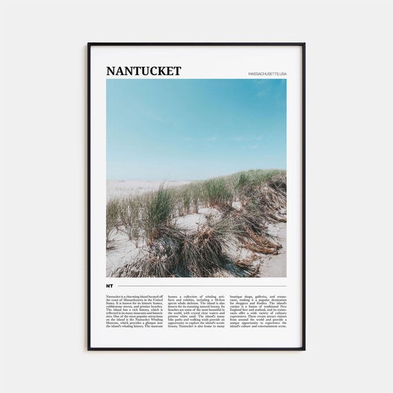 Nantucket Travel Poster, Massachusetts Wall Art