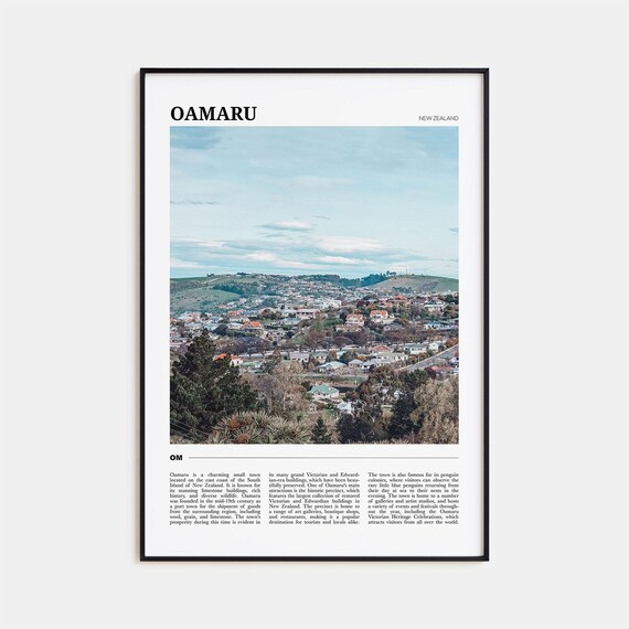 Oamaru Travel Poster, New Zealand Travel Art Print