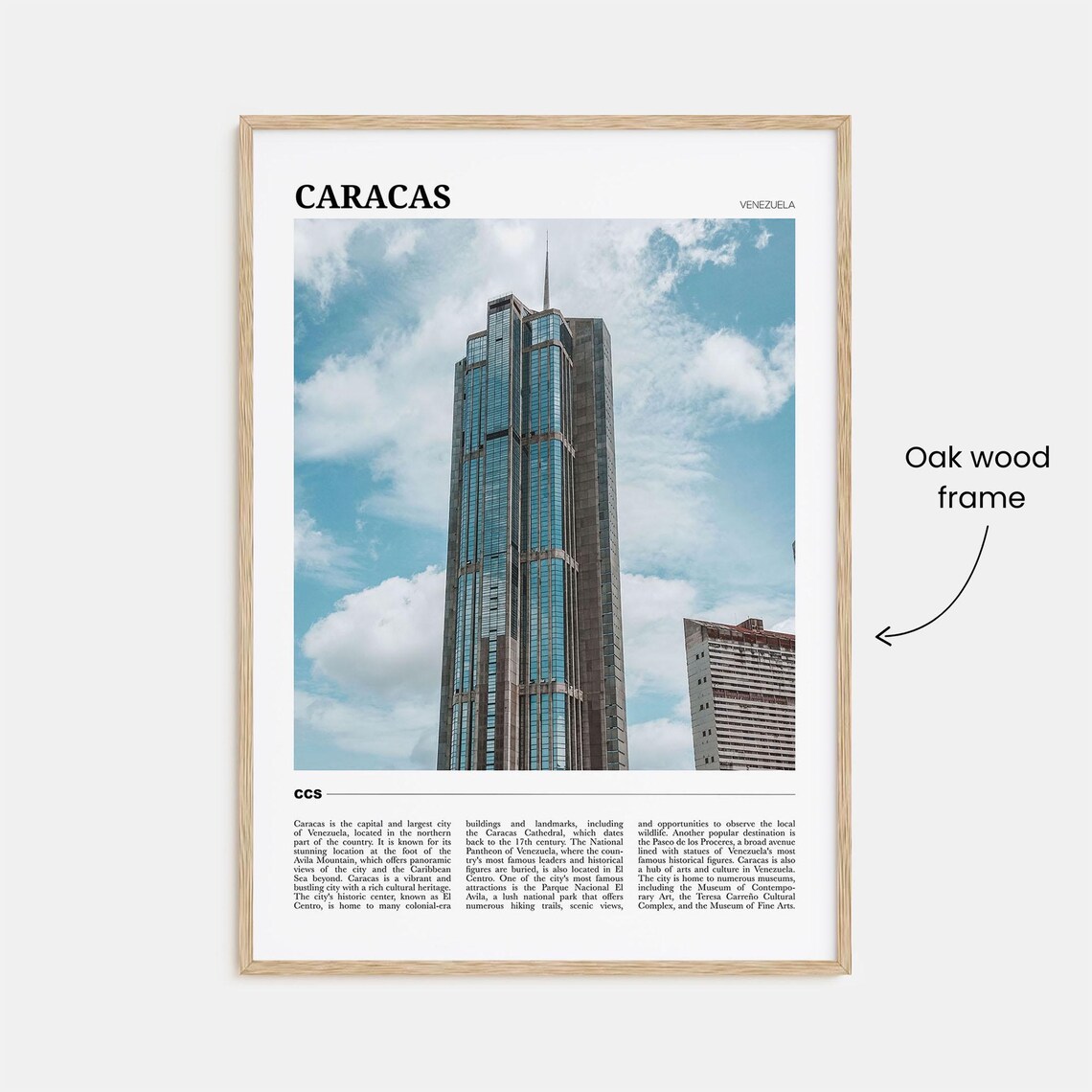 Caracas Venezuela Modern Twin Towers Urban Skyline Photo Poster - Image 3