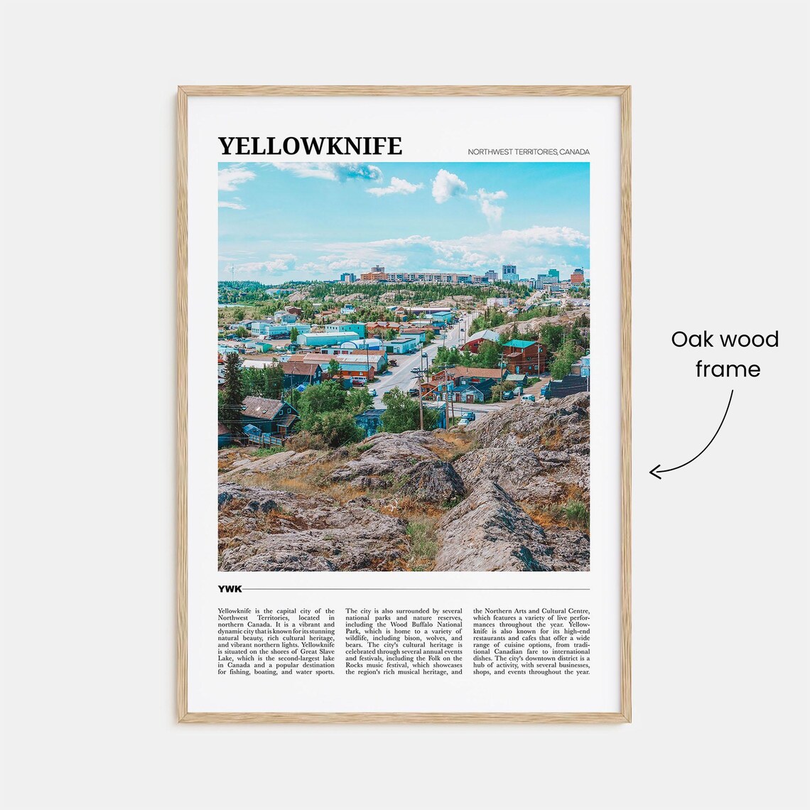 Yellowknife Canada Northern Town Rocky Landscape Photo Travel Poster - Image 3