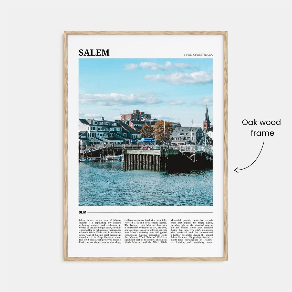 Salem Massachusetts Harbor Marina Waterfront Scene View Poster - Image 3
