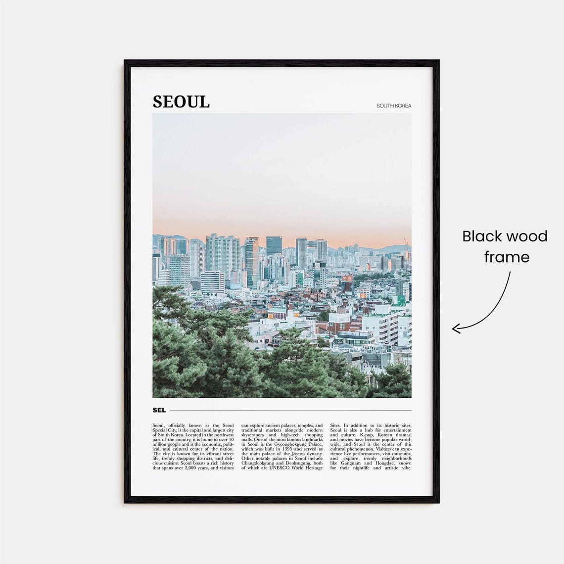 Seoul Travel Poster Seoul Wall Art Seoul Poster Print Seoul Photo Seoul Decor South Korea - Image 2