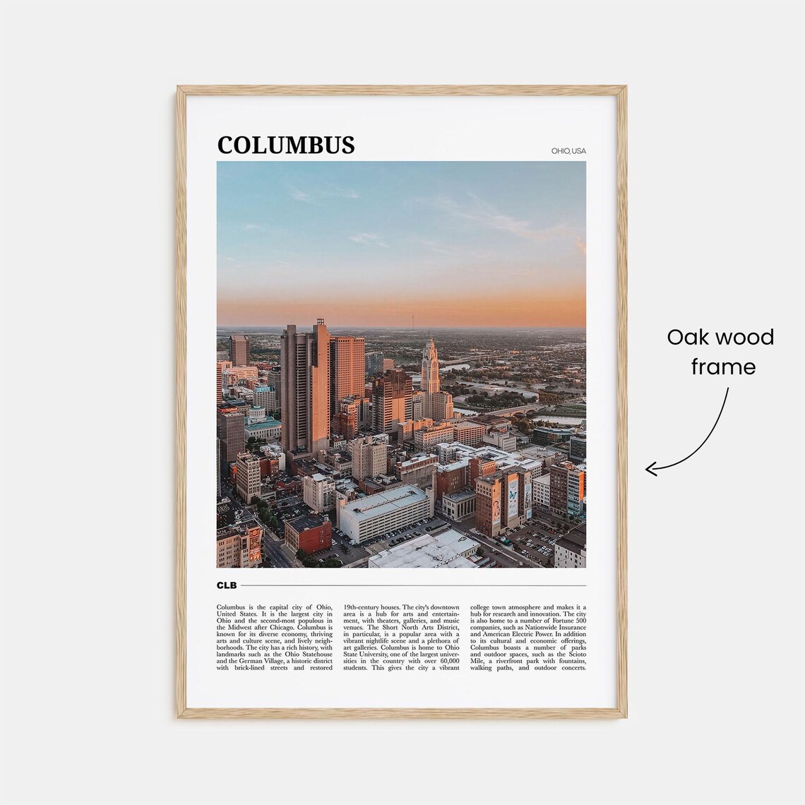 Columbus Ohio USA Downtown Skyline Sunset LeVeque Tower City Poster - Image 3