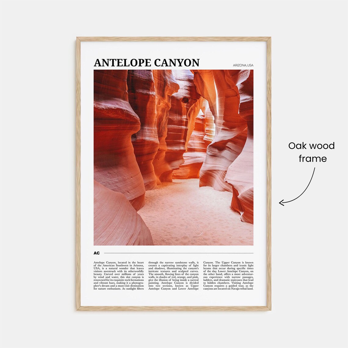Antelope Canyon Arizona Slot Canyon Light Beams Travel Poster - Image 3