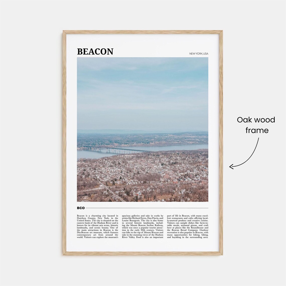 Beacon Travel Poster, New York USA Art Print - Image 3