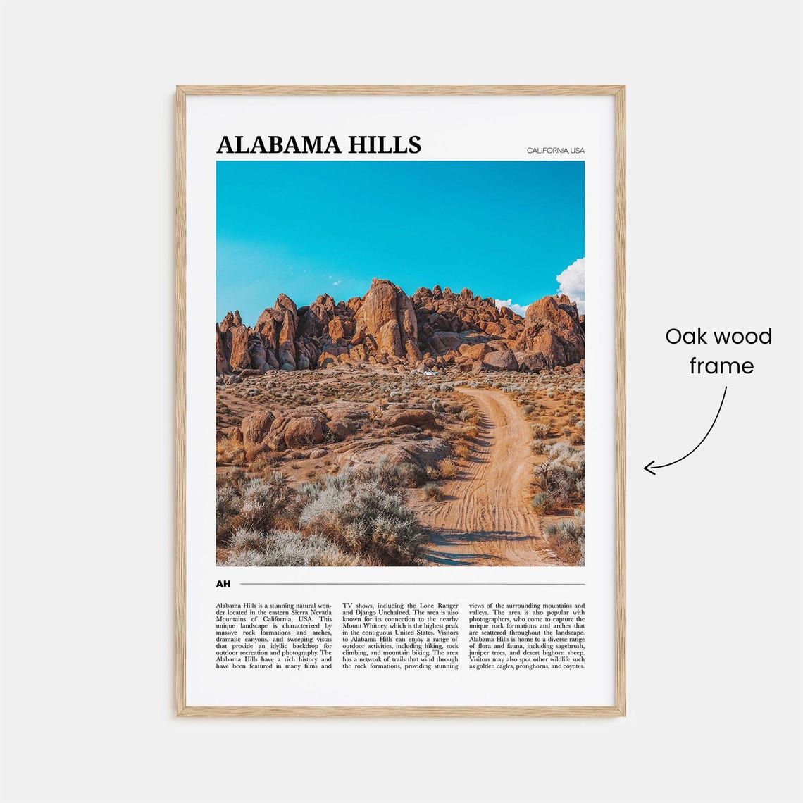 Alabama Hills Travel Poster Alabama Hills Wall Art Alabama Hills Poster Print Alabama Hills Photo Alabama Hills Decor California Usa - Image 3