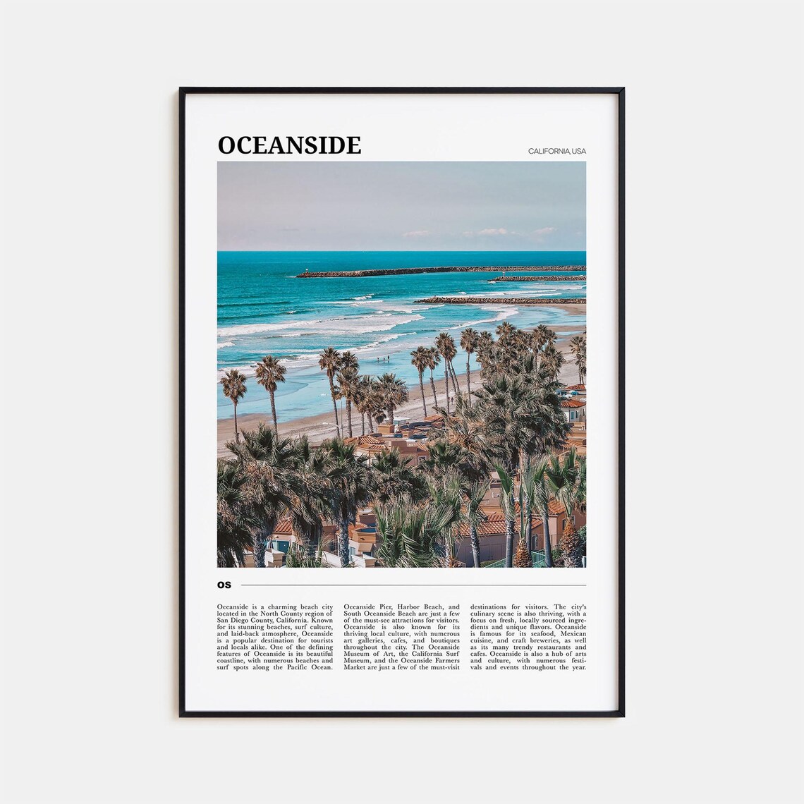 Oceanside Travel Poster No. 2, California USA
